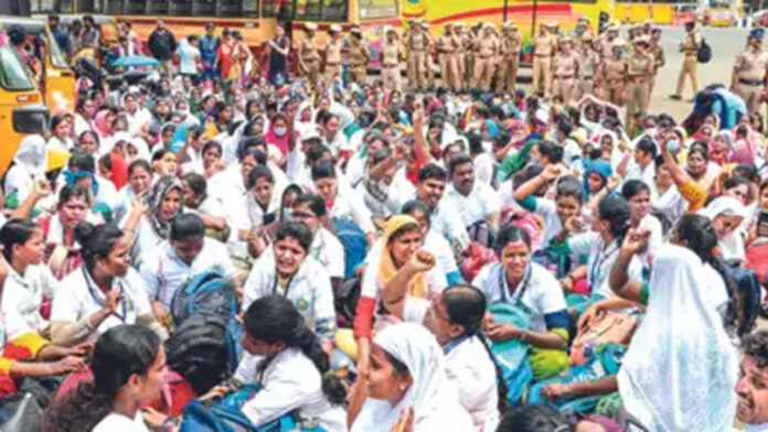 nurses-protest-tamil-nadu