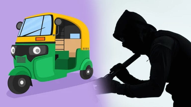 கண்காணிப்பு கேமராவை உடைத்து ஆட்டோவை திருடிச்சென்ற மர்ம நபர்