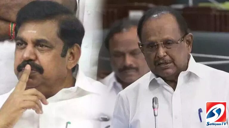 “அமைதியோ அமைதி” என எடப்பாடி பழனிசாமி ஆழ்ந்த உறக்கத்தில் இருக்கிறார் – அமைச்சர் ரகுபதி விமர்சனம்
