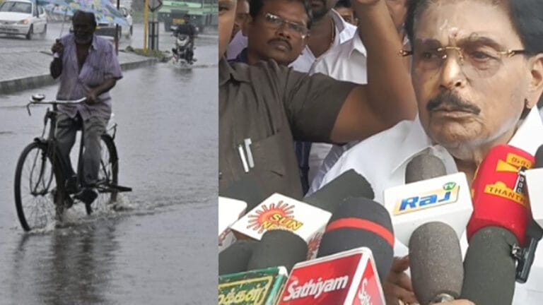 மழையை சமாளிக்கக்கூடிய தைரியம் அரசுக்கு இருக்கிறது – அமைச்சர் கே.கே.எஸ்.எஸ்.ஆர் பேட்டி