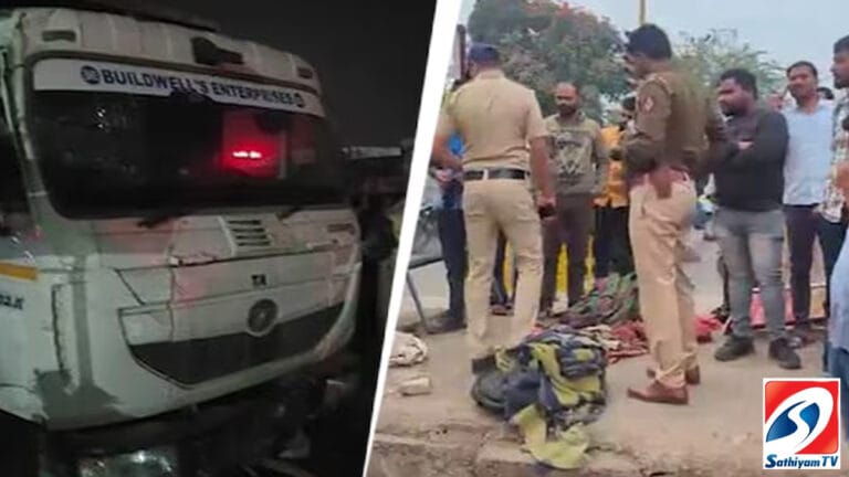 சாலையோரம் தூங்கி கொண்டிருந்தவர்கள் மீது மோதிய லாரி – 3 பேர் பலி