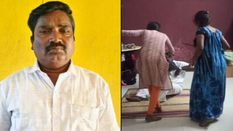 அதிமுக நிர்வாகியை துடைப்பத்தால் துவைத்து எடுத்த பெண்கள்