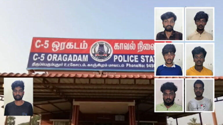 மாணவனை கத்தி முனையில் மிரட்டிய வழக்கில் 7 பேர் கைது