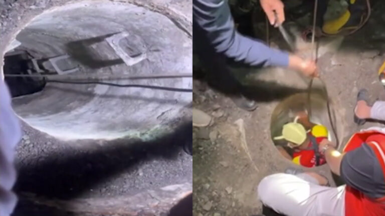 குஜராத்தில் சாக்கடை குழாயில் விழுந்த 2 வயது சிறுவன்