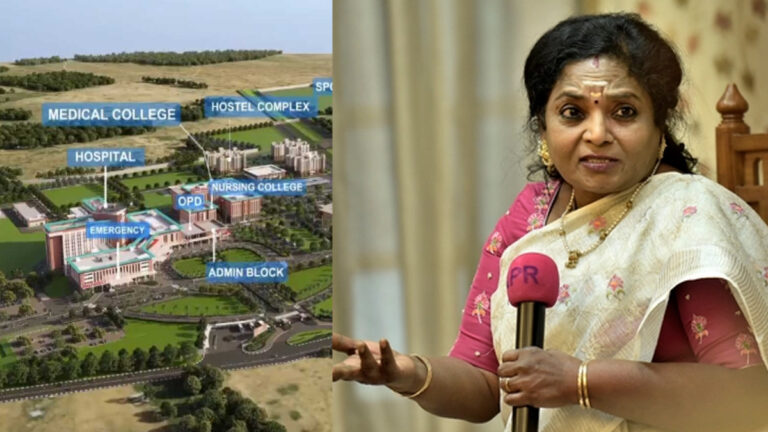 “எய்ம்ஸை வைத்து அரசியல் செய்ய வேண்டாம்” – தமிழிசை பேட்டி